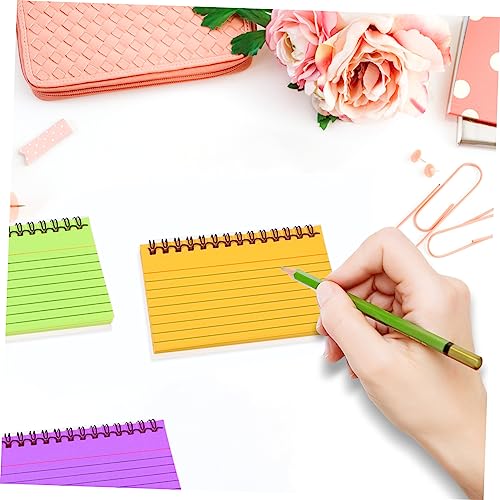 BUTIFULSIC 10 Pcs livro caderno de bolso cadernos cartões flash espirais caderno de fichas cartões d