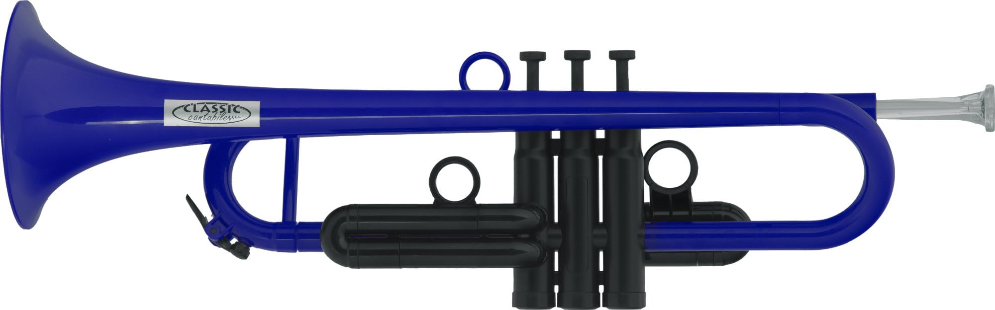 Classic Cantabile PTP-10BL MardiBrass Kunststoff Bb-Trompete - ABS-Korpus - 450 g leicht - wetterfestes Blasinstrument - inkl. Hülle, 2 Mundstücke, 2 Wechselventile - 129 mm Schallbecher - Blau