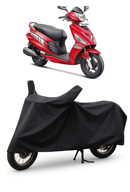 Image of DAXO Waterproof Scooty Cover for Hero Maestro Edge 110 | All Weather Protection from Rain, Dust, UV Rays & Scratches with Mirror Pockets & Buckle Belt | Maestro Edge 110 Scooty Cover