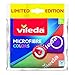 Vileda Panni Multiuso Microfibra, Vetri, Bagno, Cucina, Mobili, Colori Assortiti, 30 x 30 cm, 3 unità