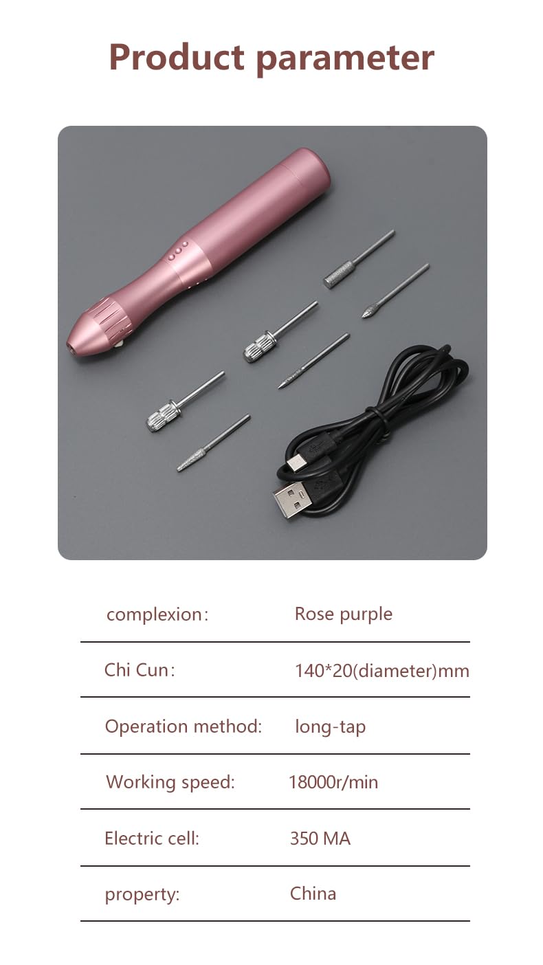 Nail Polish Machine, Non-hot, Portable for Removing Dead Skin, Nail Polish Pen, Fully Automatic Nail Polish Tool