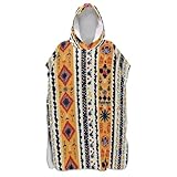 Bohemian Pattern (9) Hooded Beach Towel Poncho for Adults - Quick-Dry Full Coverage Bath Robe, Lightweight for Pool, Gym & Travel