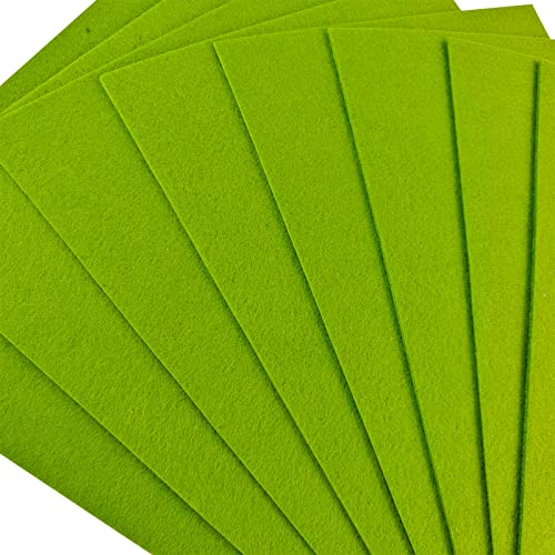 Image of Jtnohx Stiff Felt, 2mm Thick Felt Sheets for Crafts, 8 inchx12 inch Hard Felt Fabric Squares 8Pcs for DIY Projects (Green Color)