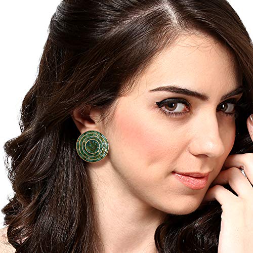 Green Button Studs for Women