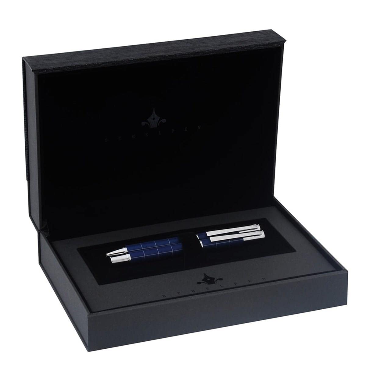 Steelpen Active Serisi 1002DT Slayt Mavi Dolma Kalem+Tükenmez Kalem
