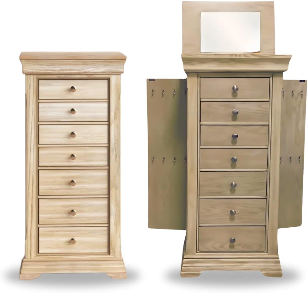 Hives and HoneyHives and Honey - Haley Jewelry Storage Organization Armoire, Taupe