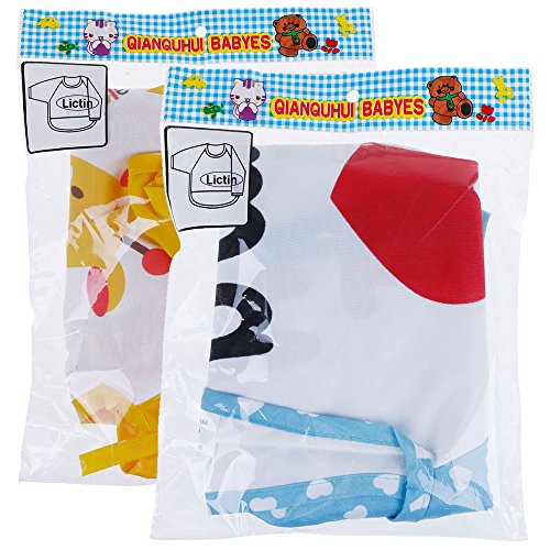 Lictin 2 Pezzi Impermeabile Bambino Bavaglino