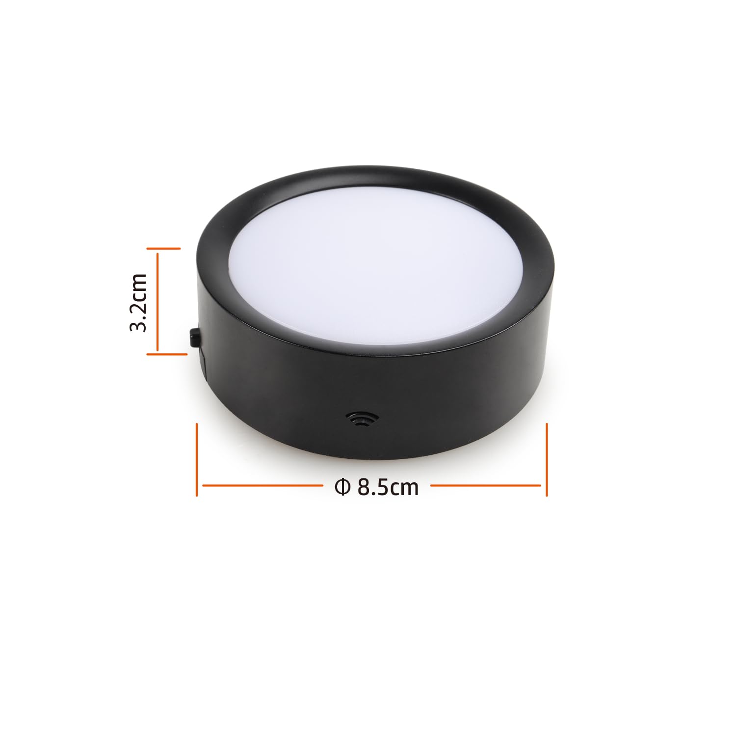 DAMI Under Cabinet Lighting with Remote Control, Rechargeable Battery Operated Wireless Shelf Light, Stick on Tap, Color Changing Puck Lights for Kitchen, 2 Pack, Black