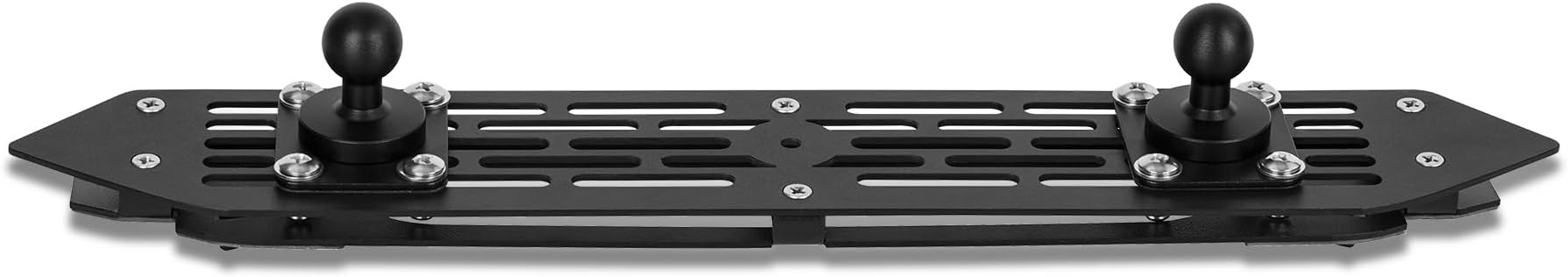 NILKATSS Dash Platform Mount with 2 PCS 4-Holes AMPS Pattern-Mounted Base and Dual 4-Holes Mounting Plates for Jeep Wrangler JL 2018-2023 NOT 4xe & 2020-2023 JT Gladiator -All Metal & Customized