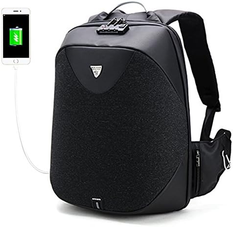 HKBUYEASY Business Laptop Backpack, Anti Theft Waterproof Travel Backpack with Lock, Slim College School Computer Bag with USB Charging Port Fits UNDER 17" Laptop Notebook