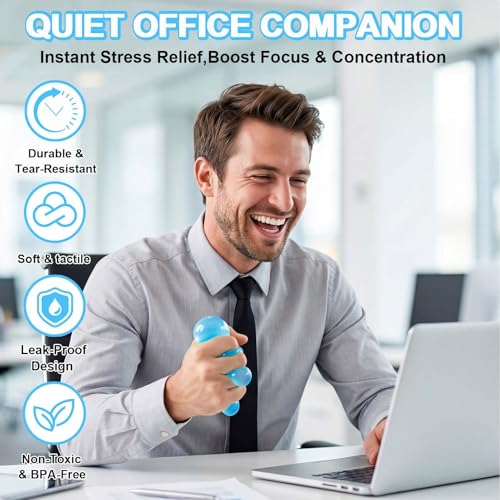 Image of Cube Squishy Stress Relief Toys, Clear Sensory Fidget Toys for Anxiety & ADHD, Soft Slow Rising Squeeze Toys for Desk Office, Cool Gadgets Gifts for Teens and Adults