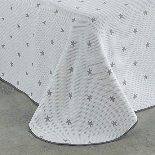 Barceló Hogar Colcha Estela: La Más Fresca Y Elegante Para Tus Noches De Verano | Estrellas Gris Perla | 200x270 Cm