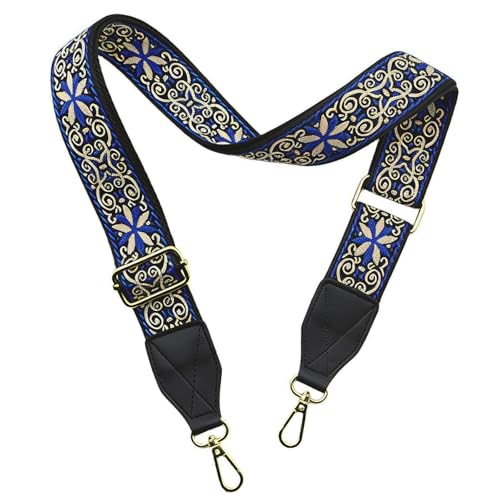 Image of Purse Strap,1.5 inch Leather End Shoulder Strap Adjustable Replacement,Retro Multi-Pattern Crossbody Bag Straps