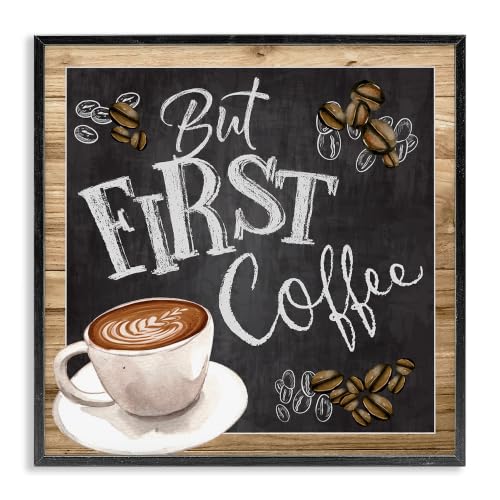 Coffee Chalkboard Kitchen, 24 x 24 Inch Framed Giclée Print