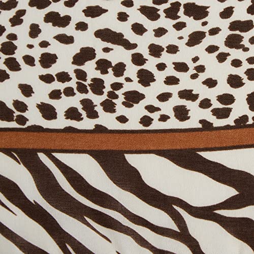 Hadley Wren Women's Lightweight Spring Animal Print Fashion Scarf, Urban Safari Brown, One Size #TOP1