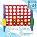 Giant 4 in a Row Connect Game – 4 Feet Wide by 3.5 Feet Tall Oversized Floor Activity for Kids and Adults – Jumbo Sized for Outdoor and Indoor Play - Blue/Red