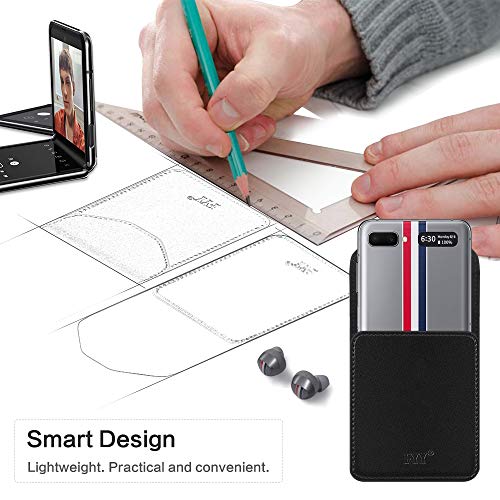 Capa de Celular FYY Para Samsung Galaxy Z, Couro, PU, Flip - Preto