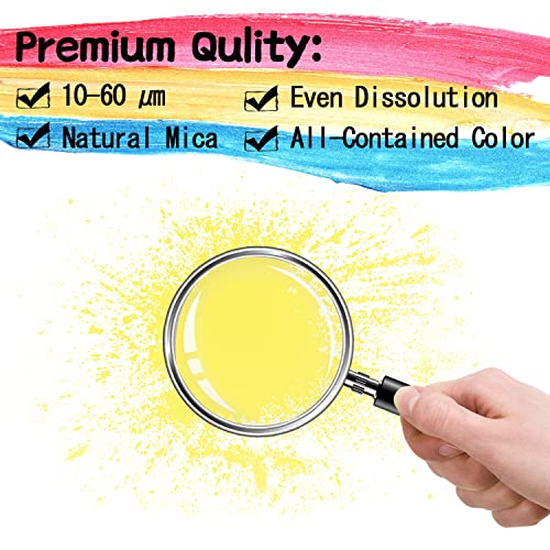 image for LightStone Yellow Mica Powder - 60g Mica Powder for Epoxy Resin - Pear