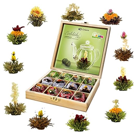 Set di Tè Fiorito in Scatola di Legno