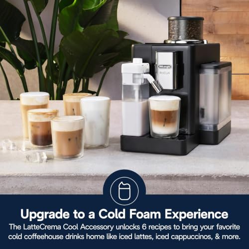 Image of De'Longhi Rivelia Automatic Espresso Machine, Milk Frother, Black
