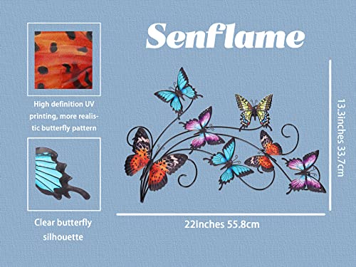 Poxoho 22Inchs Metal Butterfly Wall Decor, Butterfly Art Wall Sculpture, Suitable For Wall Decor Of Living Room, Bathroom, Nursery, Kitchen #TOP4