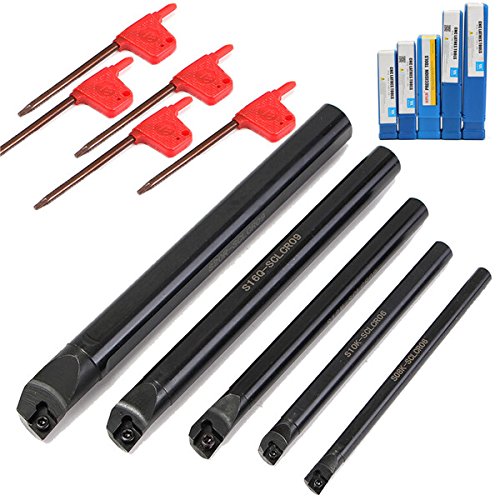 EsportsMJJ5pcs 8/10/12/16/20mm SCLCR Lathe Boring Bar Tunring Tool Holder For CCMT Inserts
