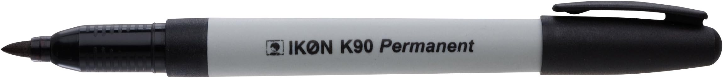 SMCO 3 x FINE Black Bullet Tip 0.8MM PERMANENT MARKER Pens K90 Waterproof