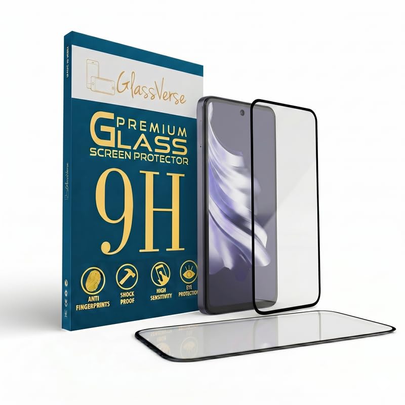 Image of GlassVerse 9H Tempered Glass For Tecno Spark 20 (Pack Of 2) with Free Installation Kit Full screen Coverage - 6.56 inch