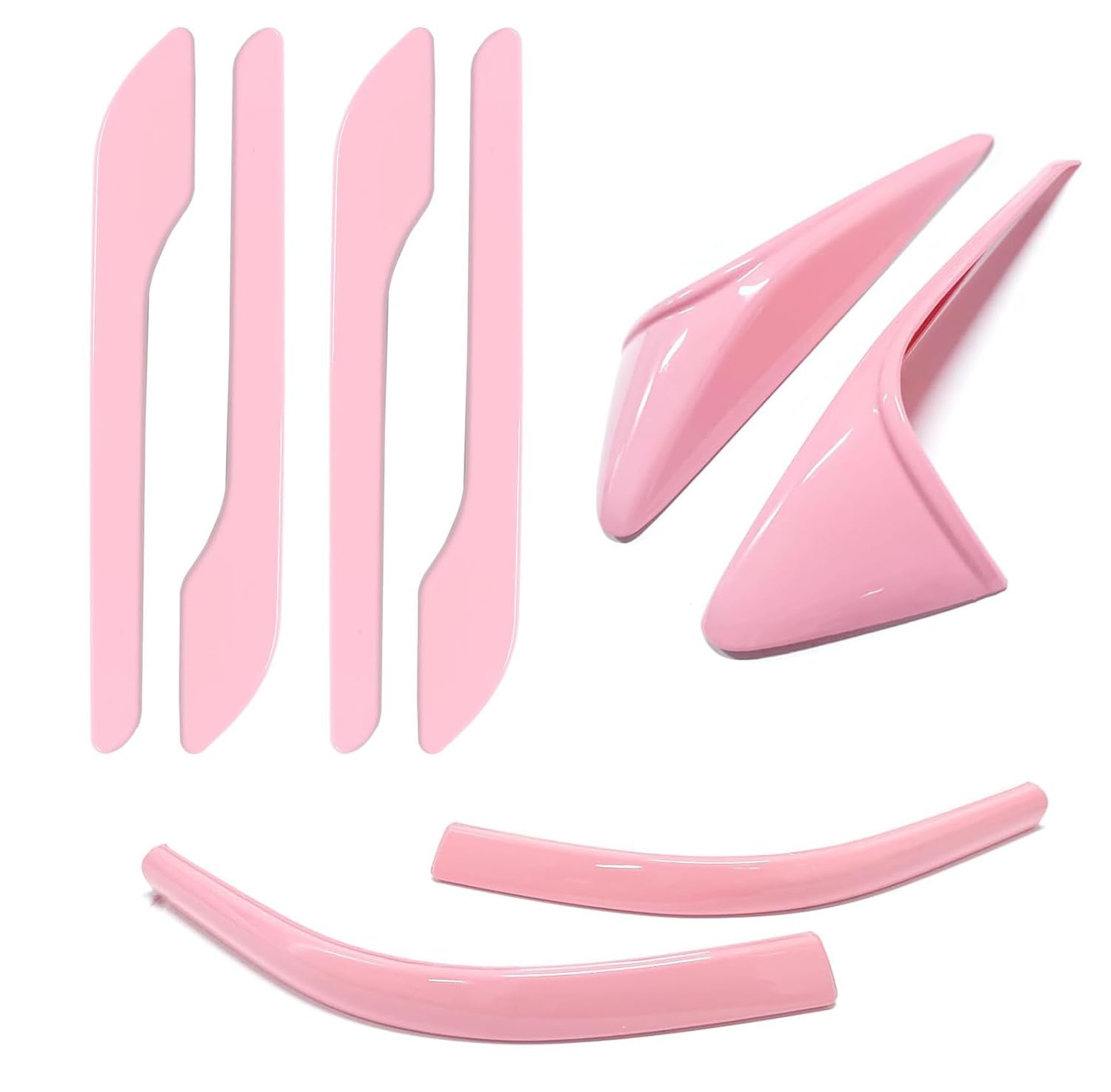 Tesheer for Pink Tesla Car Accessories Door Handle Covers for Pink 2019-2022 Model Y with HW 3.0 Camera Covers for Model Y Side Mirror Trim Strip for