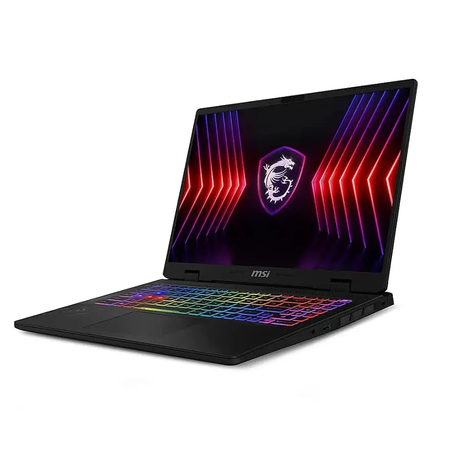 Image of MSI Crosshair 16 inch Gaming Laptop - w /Office & External DVD Drive, Intel i7 14650HX (16core, 5.2GHz), Backlit Keyboard, 144hz FHD+, NVIDIA RTX 4070, Win 11 Pro, (64 GB RAM,1 TB SSD)
