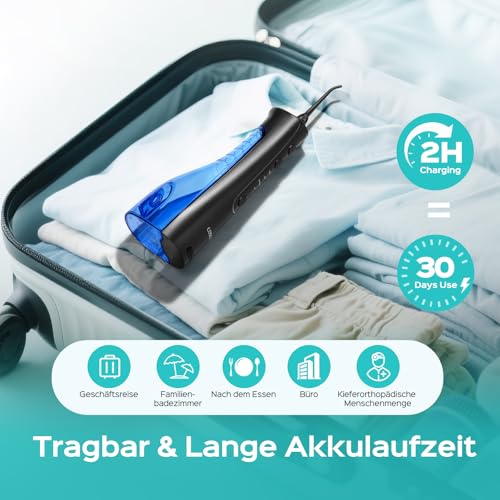COSLUS C50 Munddusche Testsieger 2026, 4 Modi mit 5 Intensitäten, Schwarz – Ansicht 7