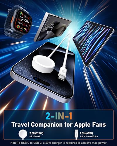 Upgraded 2in1 for Apple Watch Charger 6FT + iPhone 18Pro/17/16 Fast Charger - image 2