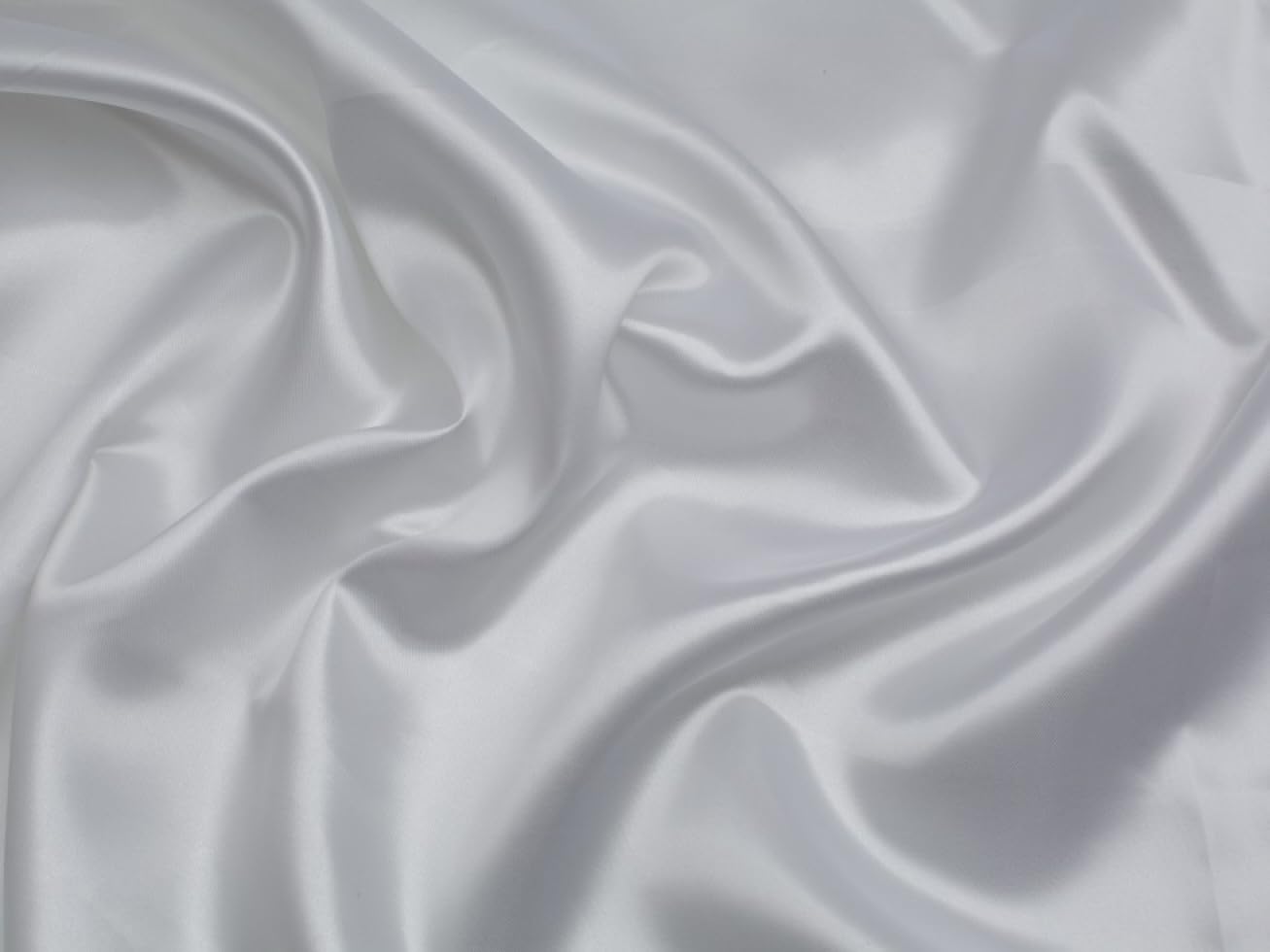 Minerva White Core Range Liquid Satin Fabric - Lightweight & Suitable For Dressmaking - Approx Width: 150Cm / 60" - Sold Per Metre