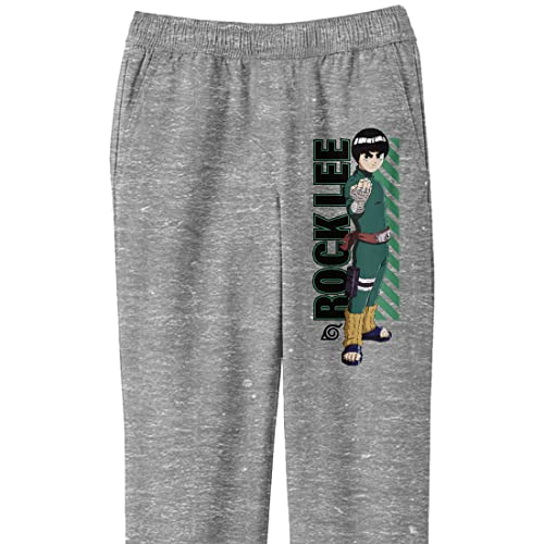 Naruto Classic Rock Lee Stance Mode Youth Athletic Heather Gray Graphic Joggers2