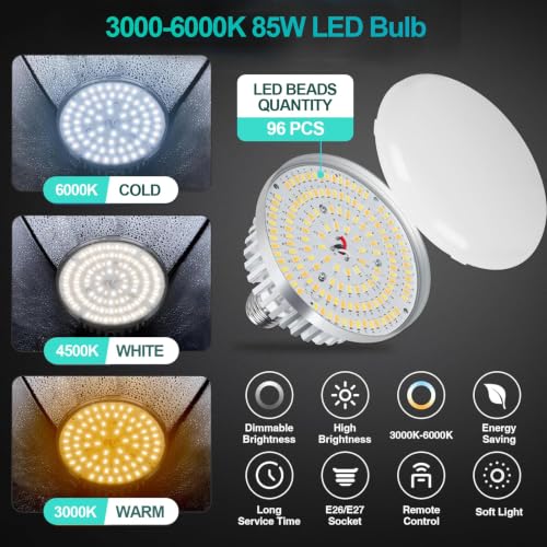 Image of EMART 7 x 10 FT Photography Lighting Kit with 85W LED Bulbs for Portrait