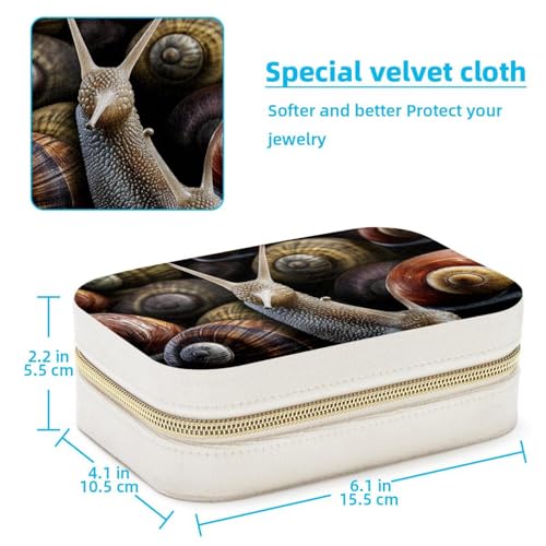 Boîte à bijoux anti emmêlement coffret escargot compact - 5