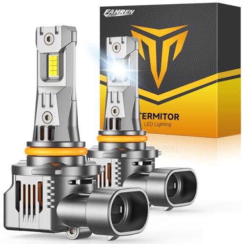 Image of Termitor 9005 LED Bulbs, (1,500%) 15X 110,000LM Extreme Brightness hb3 bulb, 6500K Cool White, 1:1 Min Size,IP68 Waterproof.Pack of 2,Fog Bulbs HID,Plug-N-Play.