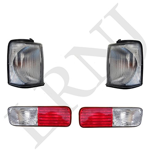 BRITPART/BEARMACH FRONT INDICATOR & REAR BUMPER LIGHTS UPGRADE SET COMPATIBLE WITH LAND ROVER DISCOVERY 2 1999-2002, PARTS # XFB000720 & XFB000730 & XBD100870W & XBD100880W