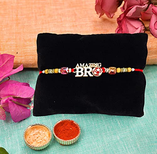 Image of 2 Pcs Amazing Bro And Bro Car Bracelet Rakhi For Brother | Rakhi Combo-146-155 | Red Wristband
