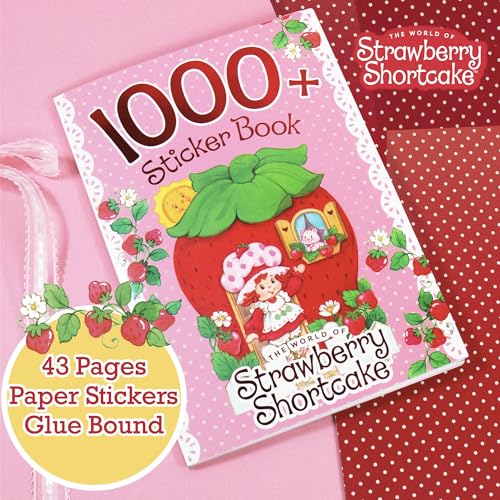 Strawberry Shortcake 1,000+ Sticker Book, Cute Stickers for Kids, Scrapbooking, Planning, Journaling, Water Bottles, Letter Stickers, and Gifts for 7-Year-Old Girls.