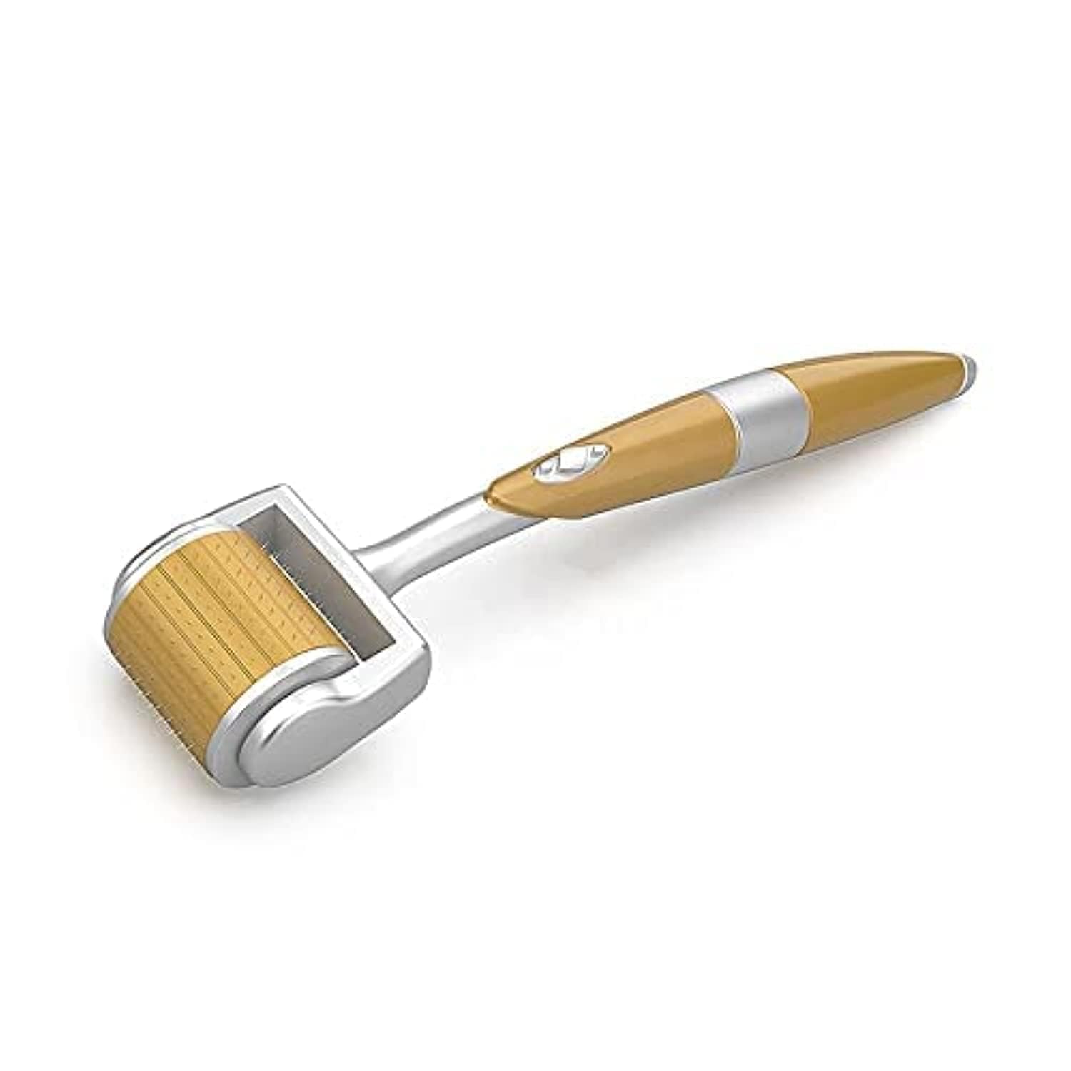 Derma Roller 192 Titanium Alloy Needle (0.25mm) – Gold Microneedling Tool for Skin & Hair Rejuvenation, Facial & Scalp Care Roller for Home Use-image-1