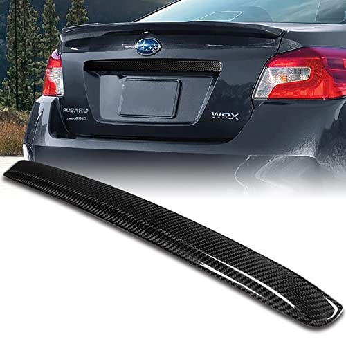 Trunk Lid Garnish - 2015-2021 Subaru WRX & WRX STI 6 W-POWER Q1-Tech, Rear Tailgate Trunk Lid Garnish Trim Fit for Subaru WRX STI 2015-2021 Sedan Real Dry Carbon Fiber I Exterior Lightweight Strong with UV-Resistant Clear Coating