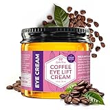 Leven Rose Lifting Coffee Eye Cream with Caffeine 1 oz - Natural Solution for Dark Circles and Puffiness - Firming Anti-Aging Under Eye Treatment