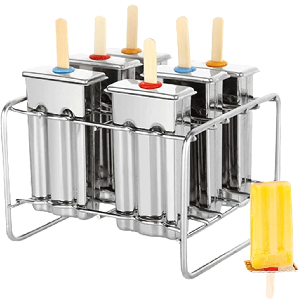 moldes para helados, Molde de paletas acero inoxidable 304, fruta DIY, rejilla hielo creativa(A)