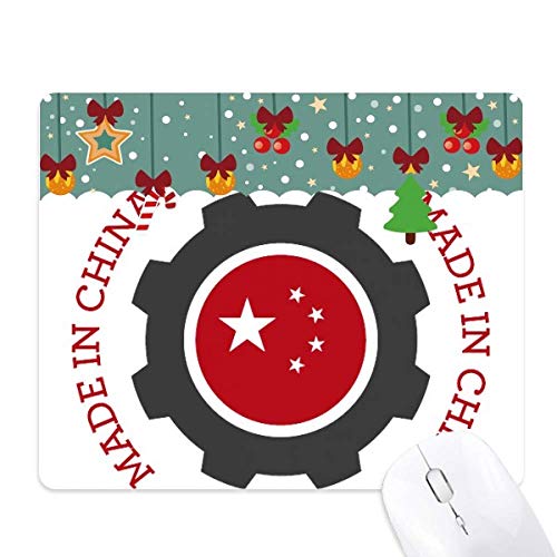 Tapis de souris chinois National Stars Cog Rouge pour le gaming et le bureau en caoutchouc