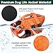 Kuoser Dog Life Jacket High Flotation, Reflective Dogs Life Vest for Swimming Boating, Adjustable Small Medium Large Dog lifejacket, Lightweight Dogs Life Preserver Rescue Handle Spring Summer Pool
