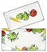 Lashuma Keramikteller 2er Set, Motiv: Gemüse, 1x Salatplatte 28,5x15 cm - 1x Wurstplatte 38x18,5 cm