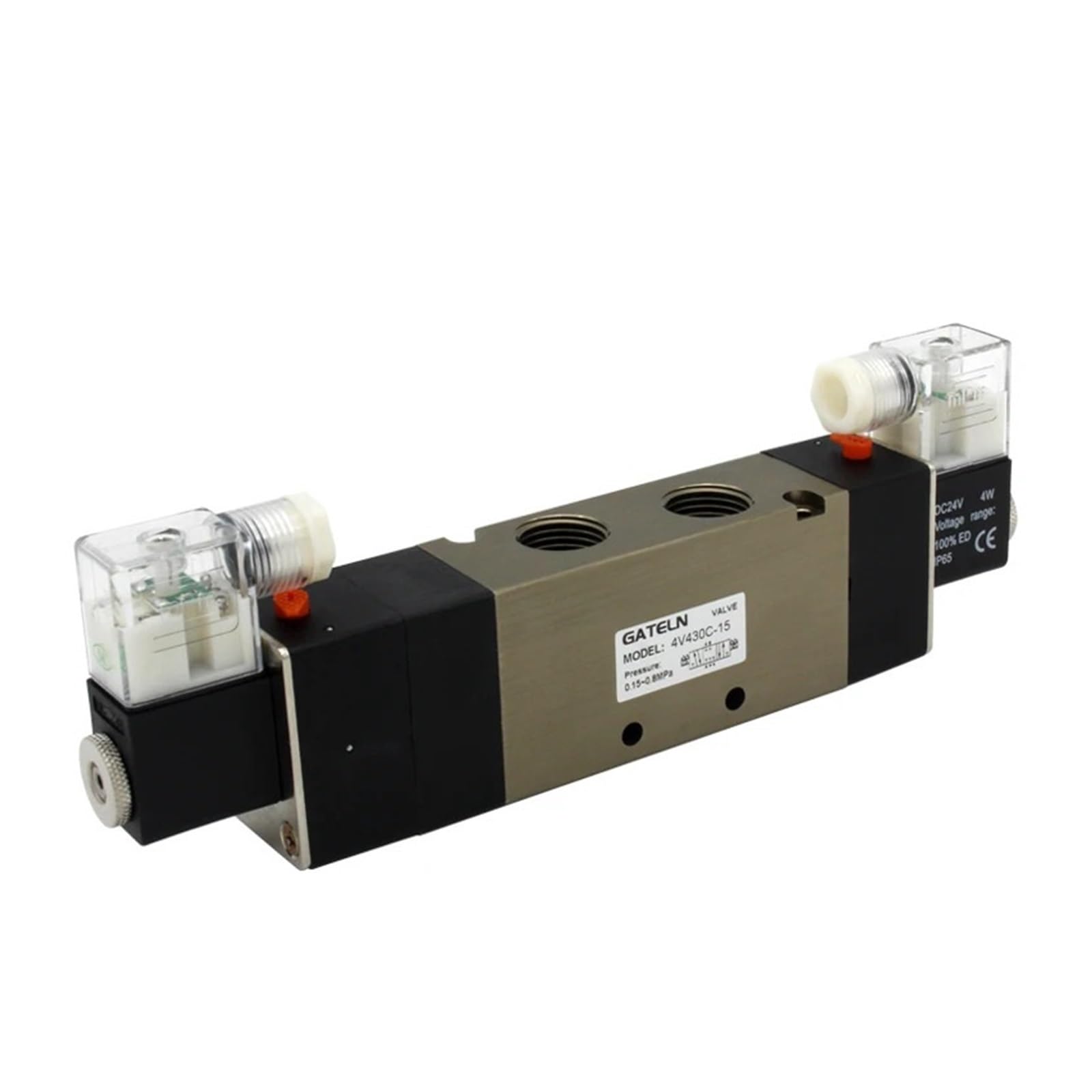 4V430C-15 4V430E-15 4V430P-15 5-portowy 3-pozycyjny podwójny zawór pneumatyczny 1/2" DC 4 V z akcesoriami (z złączkami 12 mm)