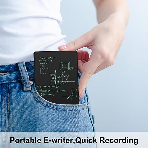 LCD-Schreibtafeln für Erwachsene, Czemo 6.5 Zoll Tragbar Vollbild LCD Schreibtafel mit Magnetstift, LCD Schreibbrett Zeichenbrett für Schneller Rekord, Büro, Memos, Arithmetik, Drawing, Schwarz
