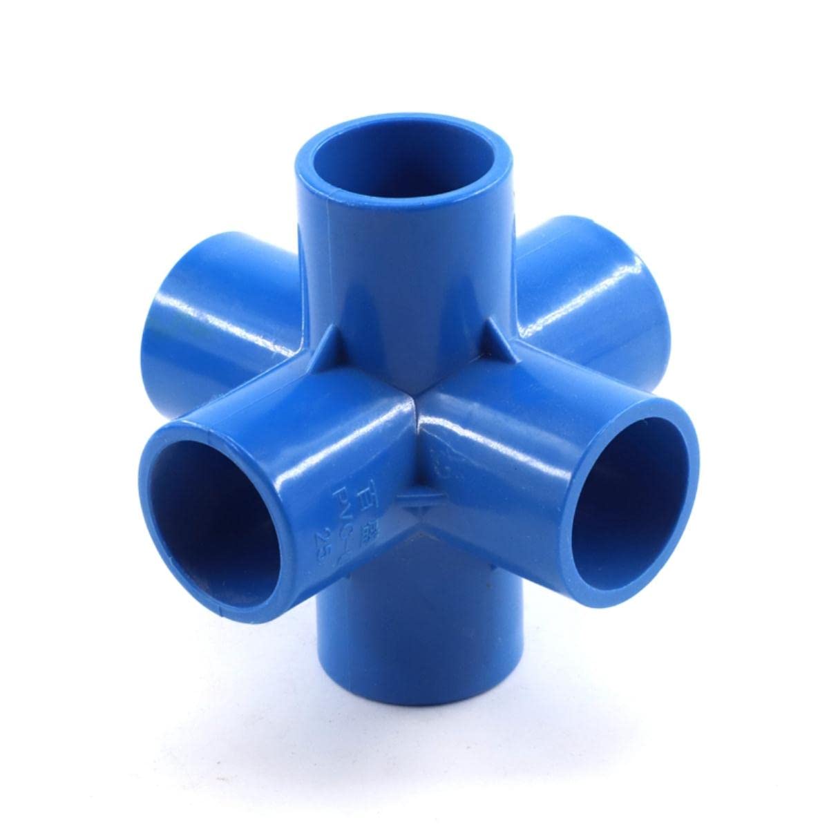 ID 20/25/32mm Tubo in PVC Blu Dritto Raccordi a T a Gomito Raccordi Tubo dell'Acqua 3 4 5 Giunti a 6 Vie Adattatore Connettore Acqua da Giardino-Valvola a Sfera, Diametro Interno. 32 mm, 5 pezzi